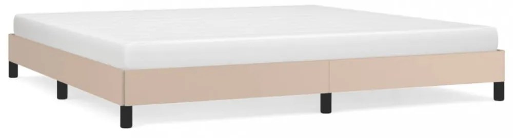 vidaXL cappuccino színű műbőr ágykeret 200x200 cm