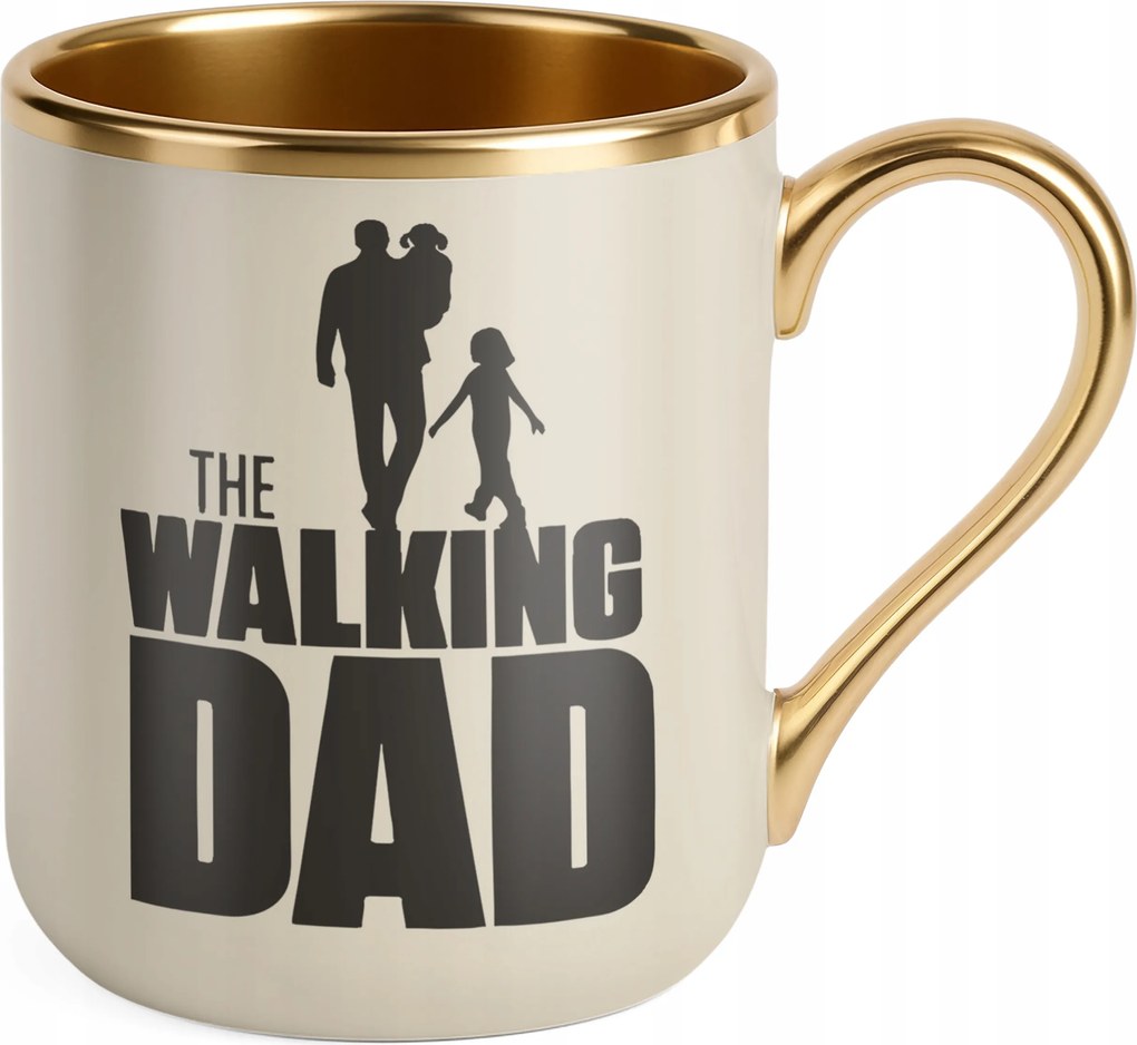 Prémium Bögre Arany Ekrü Apák napja The Walking Dad Ajándék