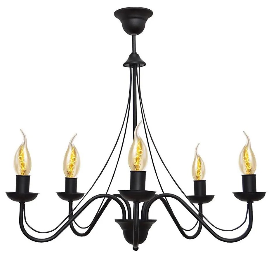 Csillár zsinóron MALBO II 5xE14/10W/230V