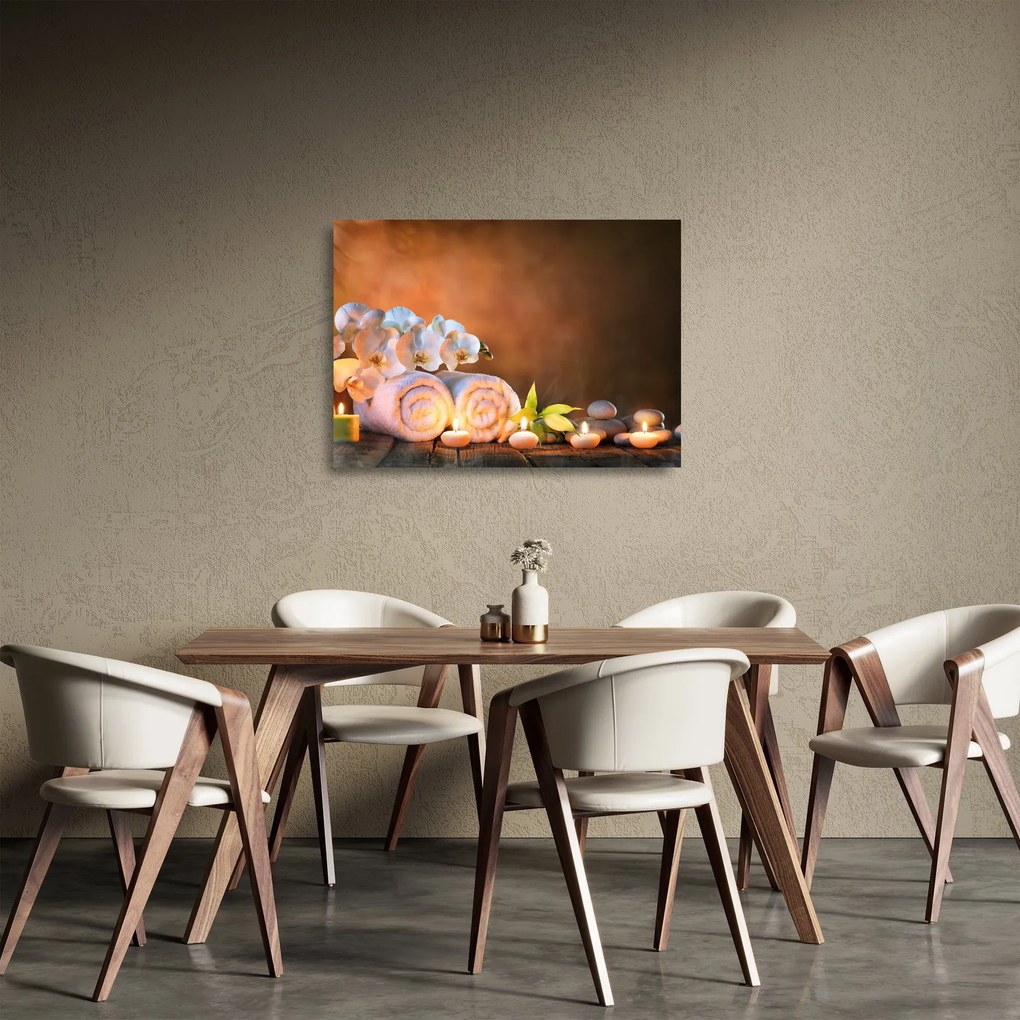 Üveg kép - Relax és Spa (70x50 cm)