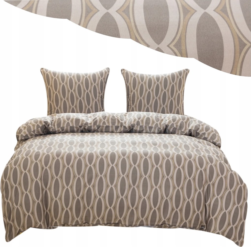 Ágyneműhuzat garnitúra 200x220 3 részes Bézs 3D ágyneműhuzat garnitúra Többféle Minta