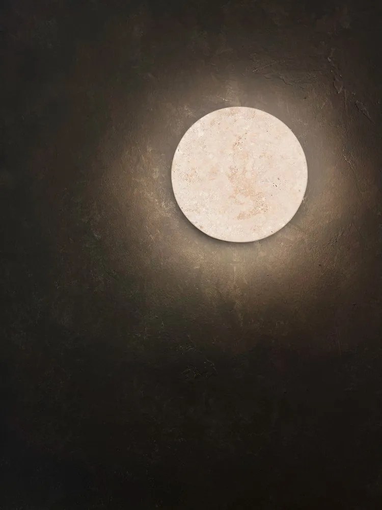 Matt fehér kő LED dimmelhető fali lámpa Bobbin – Trio Select