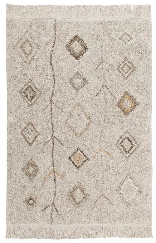 Bézs mosható kézi szövésű pamut szőnyeg 170x240 cm Kaarol Earth – Lorena Canals