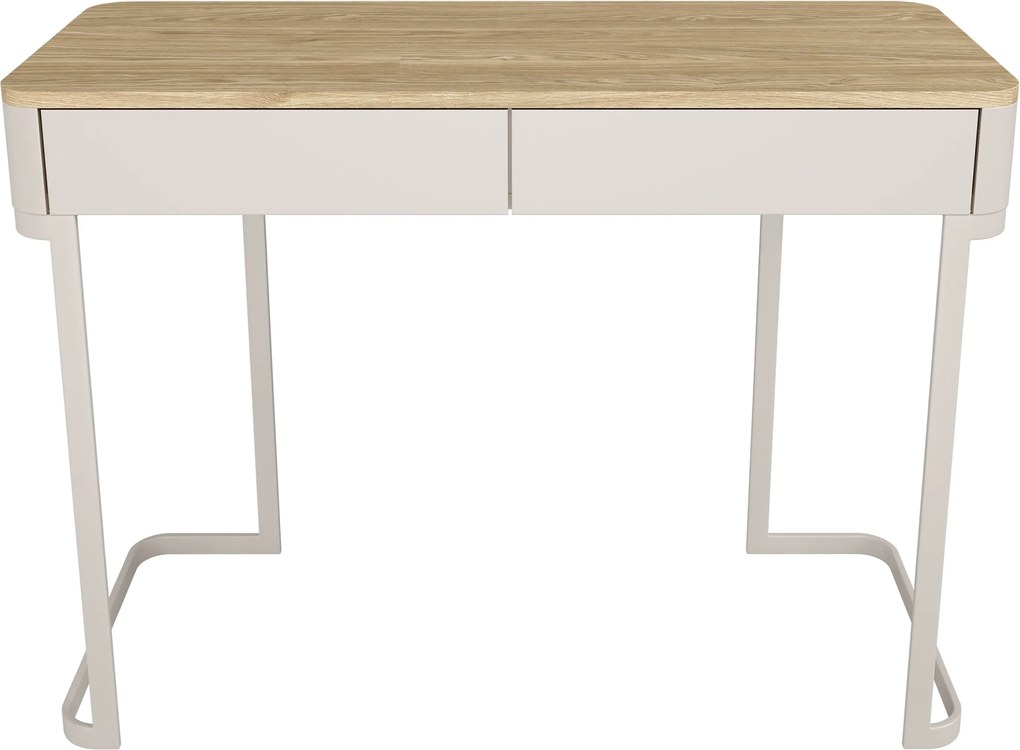 Elivo fésülködőasztal 110 cm fiókos, vázas - kasmír / olajozott tölgy
