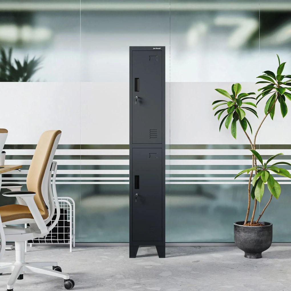 Szociális öltözőszekrény antracit BARTEK 1 Plus 292 x 1720 x 450 mm