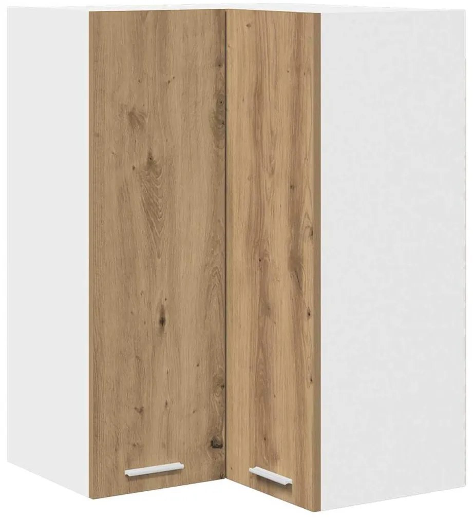 Függő szekrény Riga Artisan tölgy és fehér 57 x 57 x 80 cm