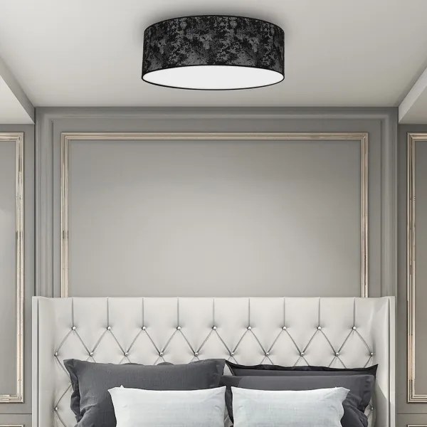 Mennyezeti lámpa SATINO 3xE27/60W/230V fekete/ezüst