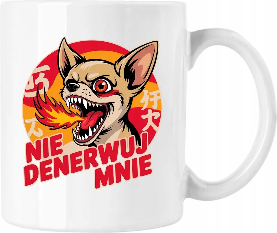 Kutya bögre "Ne idegesíts" mém fehér 330ml