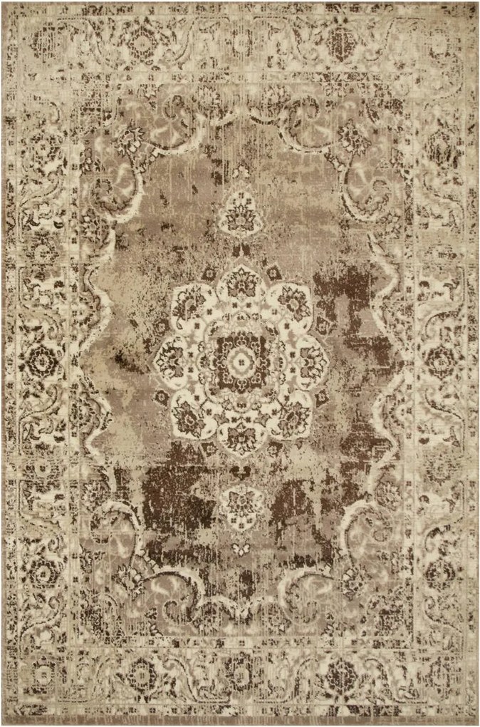 Nappali Szőnyeg Klasszikus Keleti Dísz Bézs Barna Victria 200x290 cm
