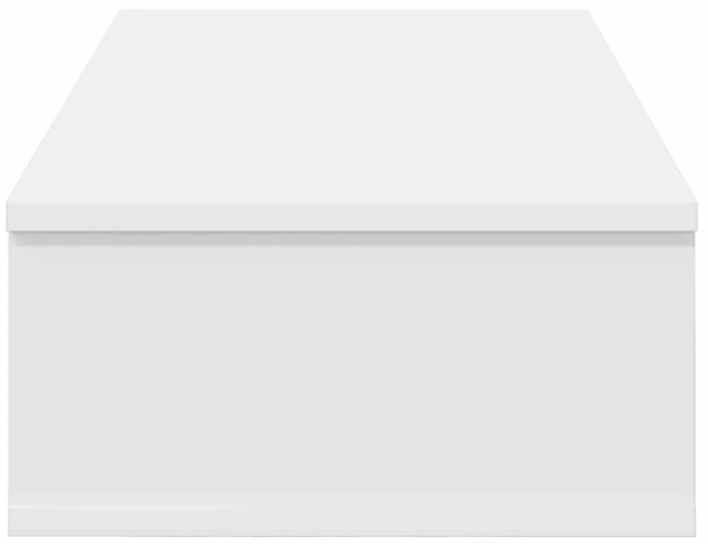 Falipolc fiókokkal fehér 80x34x17 cm műszaki fa