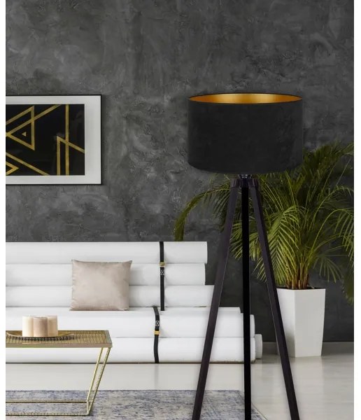 Brilagi - Állólámpa VELVET 1xE27/60W/230V fekete/wenge