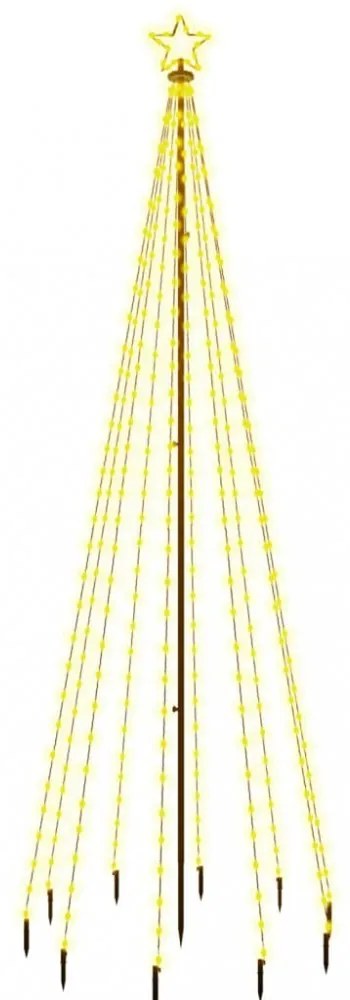 meleg fehér fényű karácsonyfa tüskével 310 LED-del 300 cm