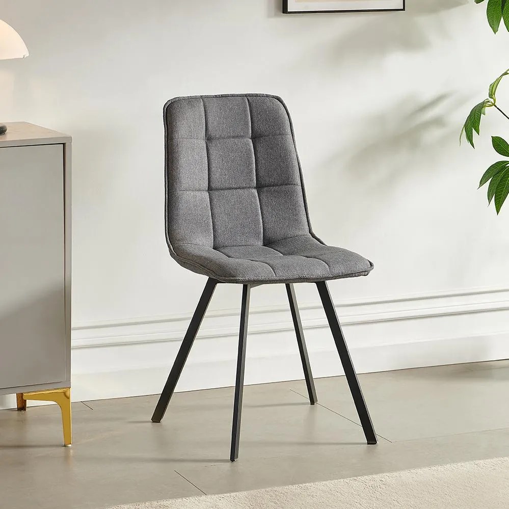 Catini LANDON Étkezőgarnitúra 6x szék + asztal, szürke/sötétszürke