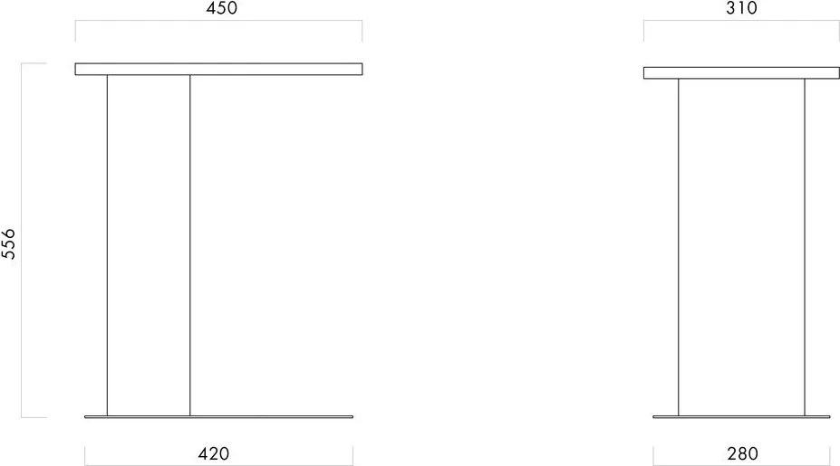 Fém tárolóasztal 48x34 cm Nuno – noo.ma