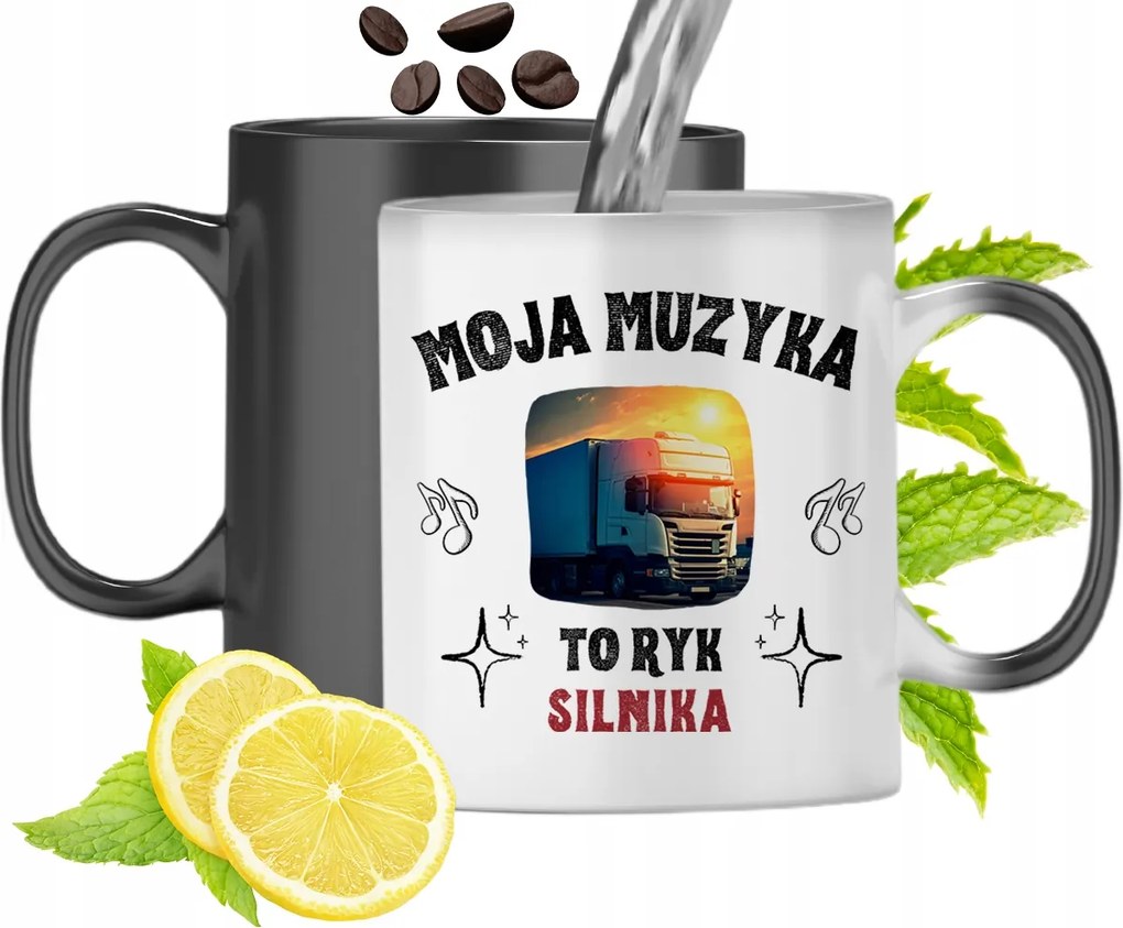 Mágikus Bögre Teherautóknak Színváltós, fényképes nyomattal