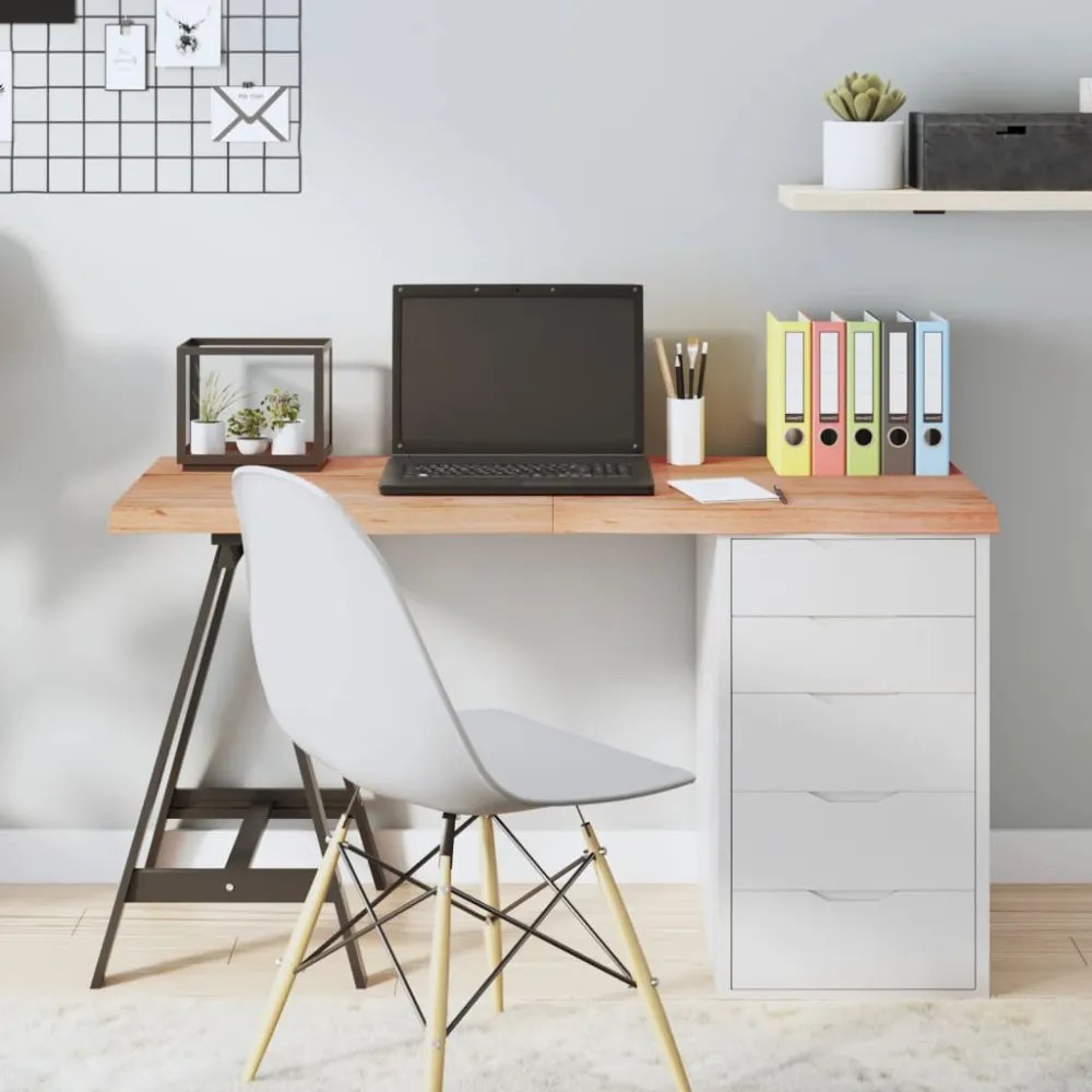 világosbarna kezelt tömör tölgyfa asztallap 120x60x(2-4) cm