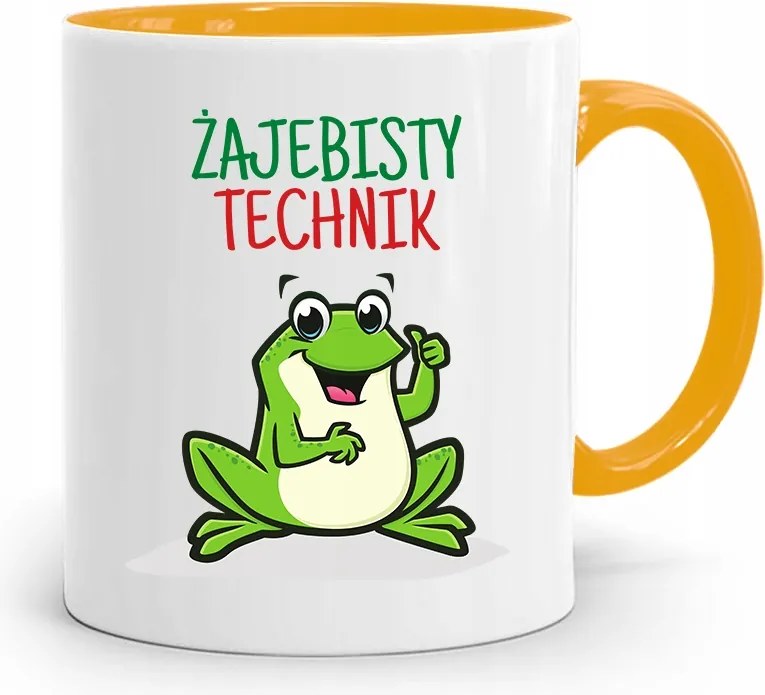 Technikus Bögre Sárga Ajándék fényképes nyomtatással