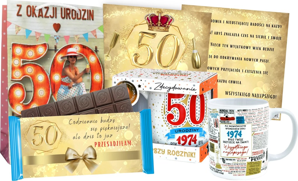 Vicces Ajándék 50. Születésnapra Nőknek Csokoládé Bögre Szett