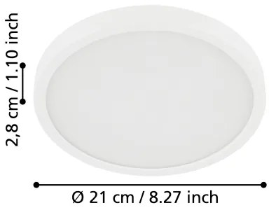 Eglo 900654 - FUEVA LED fürdőszobai mennyezeti lámpatest LED/17W/230V, fehér, IP44