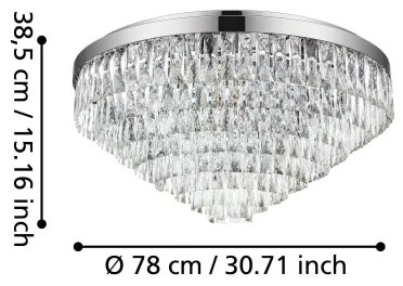 Eglo 39492 - Mennyezeti lámpa VALPARAISO 16xE14/40W/230V