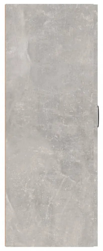 betonszürke szerelt fa függőszekrény 69,5 x 34 x 90 cm