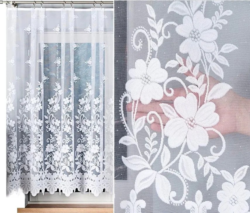 Lajos jacquard függöny mintás 023092, 300x150cm egyenes (kész) szegéllyel