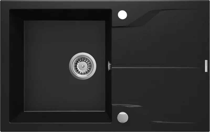 Andante Flush pult alá ültethető gránit mosogató_nero