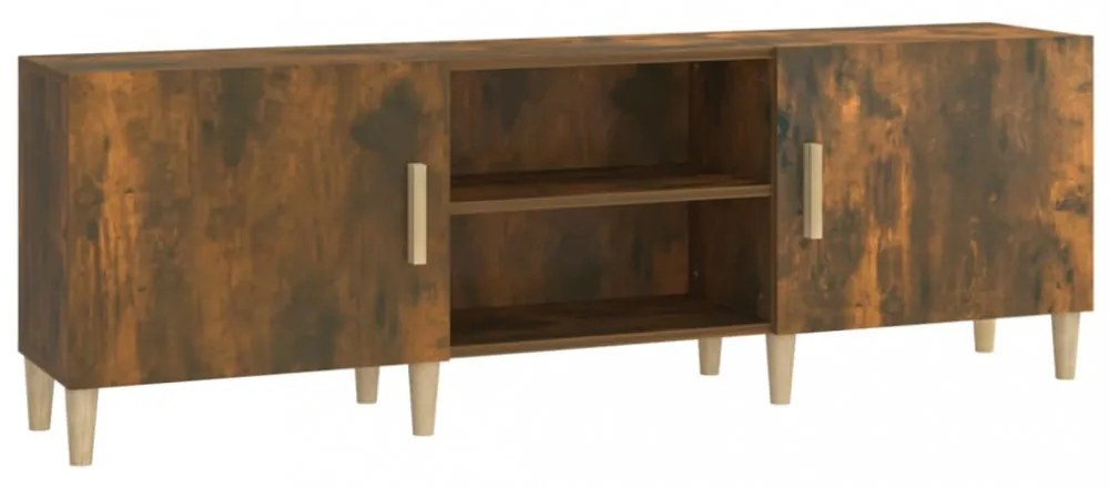 füstös tölgy színű szerelt fa TV-szekrény 150 x 30 x 50 cm