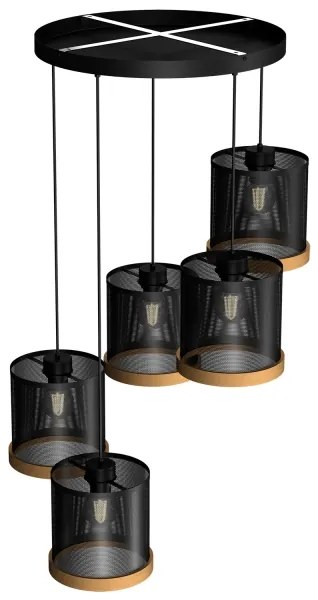 Csillár zsinóron BERIL 5xE27/60W/230V