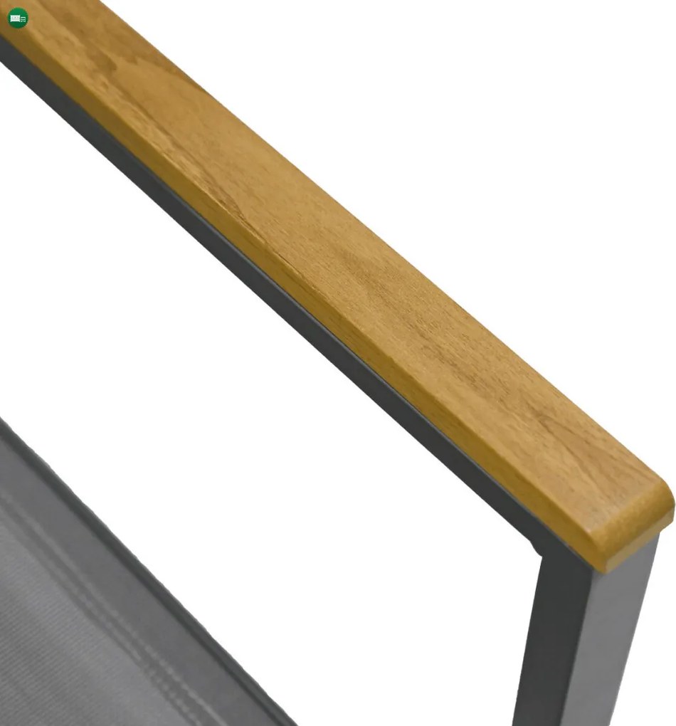 Zahradní židle, kov, síťovina, šedá, AZC-L1303 GREY