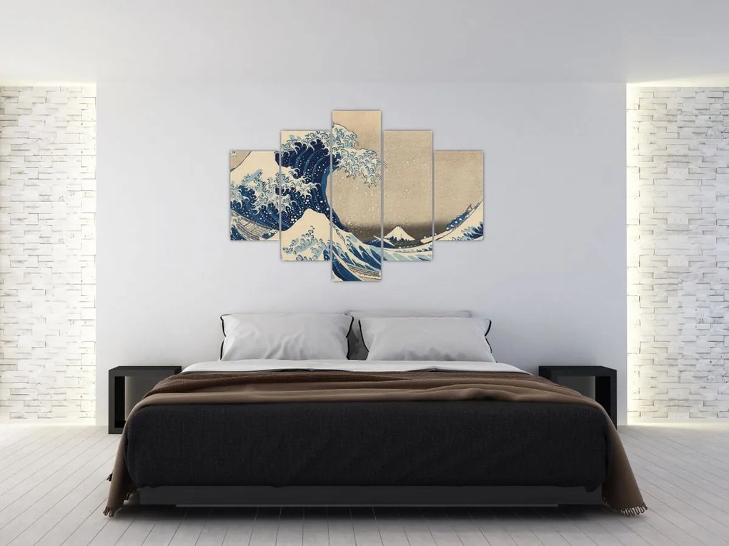 Kép - Katsushika Hokusai, Under the Wave off Kanagawa, reprodukciók (150x105 cm)