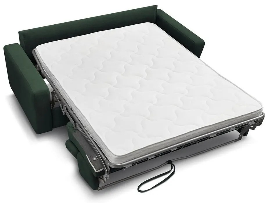 Sötétzöld kinyitható kanapé 195 cm Monaco – Bobochic Paris