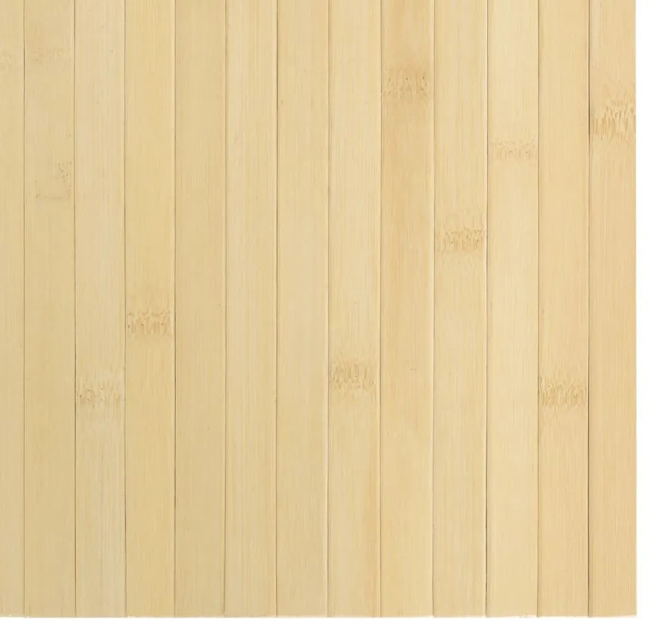 négyszögletű világos természetes bambusz szőnyeg 70 x 100 cm