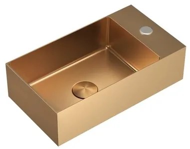 Wallhung washbasin SAT Aurum 40x22 cm rosegold SATAUR4022BRG