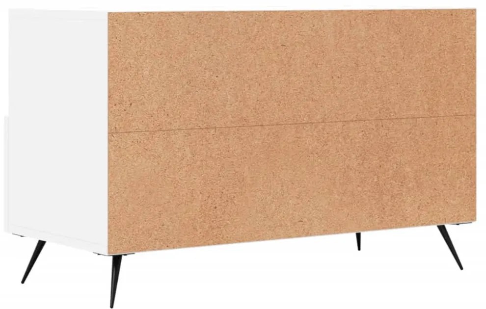 fehér szerelt fa TV-szekrény 80 x 36 x 50 cm