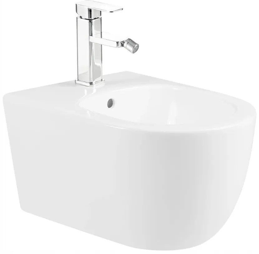 Mexen Carmen Rimless, falra akasztható WC csésze ülőkés + bidé, fehér, 30880400 + 35884900