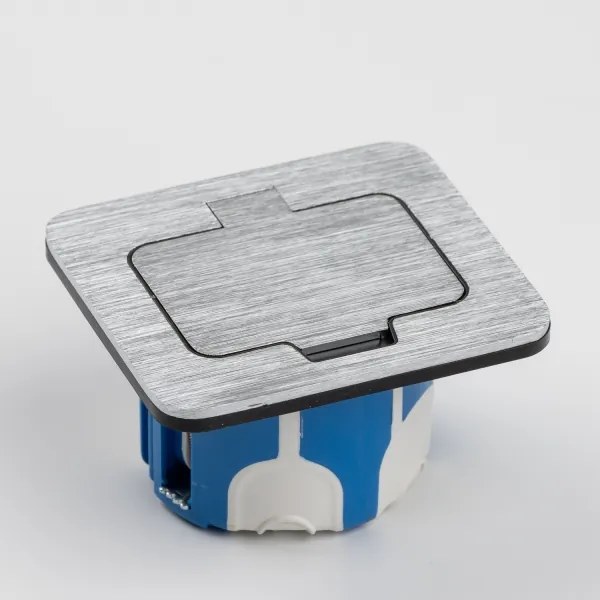 Brilagi - Kültéri beépített padló aljzat IP55 matt króm négyszögletes