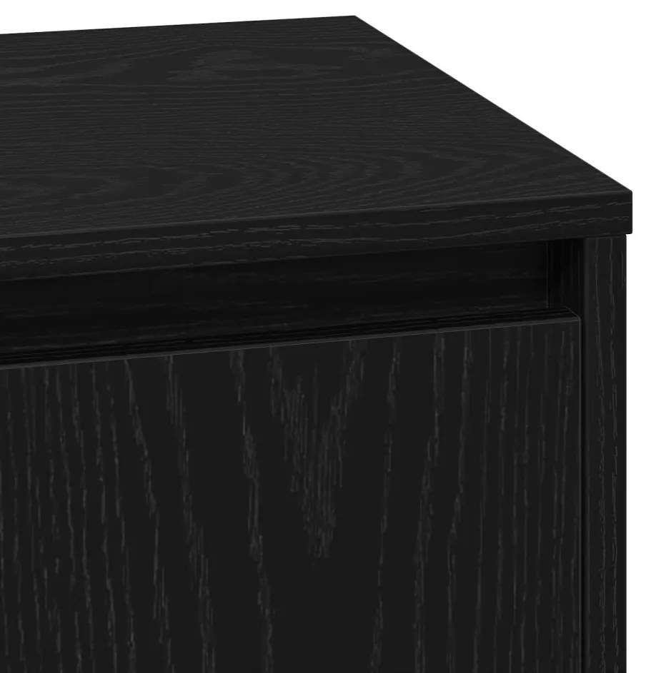Éjjeli szekrények LED világítással 2 db Fekete 39x34,5x50 cm