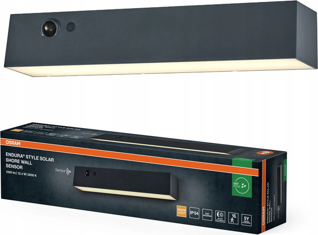 Kerti fali lámpa Led Alkonyat mozgásérzékelő 12.4W 3000K IP54 Endura