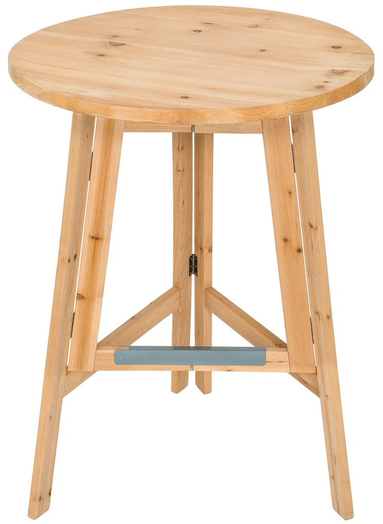 TecTake GmbH 403249 könyöklő összecsukható bárasztal tömör fából 79x110cm - barna
