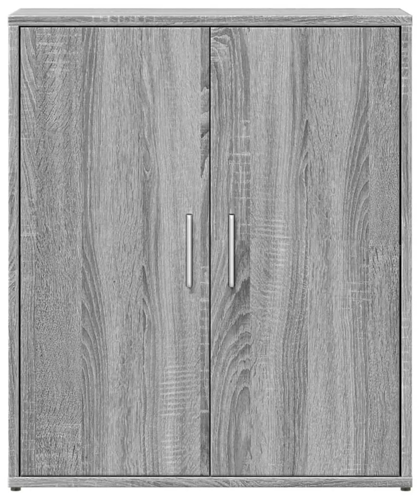 2 db szürke sonoma színű szerelt fa tálalószekrény 60x31x70 cm