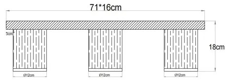 Globo 15915-3 - Mennyezeti lámpa UNDERWOOD 3xE27/40W/230V