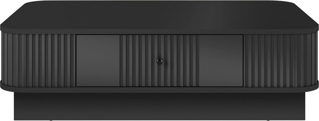 Vesper dohányzóasztal 103x60 cm fiókkal, lábazaton - fekete / fekete fogantyú