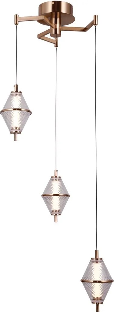 Italux modern függeszték fuente átlátszó arany itxpnd-34395-3-hbr