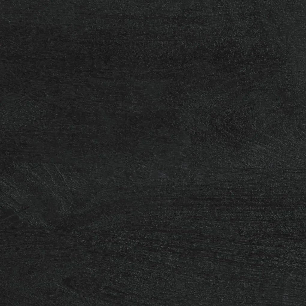 vidaXL fekete tömör szerelt fa éjjeliszekrény 50 x 33 x 62 cm