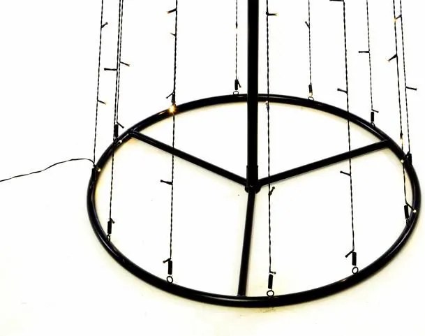 NEXOS Karácsonyi dísz világos piramis 240 cm meleg fehér