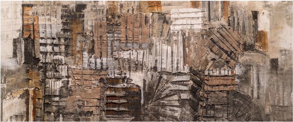Kép - absztrakció barna tónusokkal (120x50 cm)