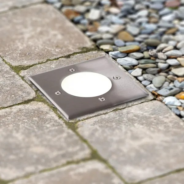 LED Taposólámpa MIVO LED/3W/230V 12x12 cm IP67 matt króm