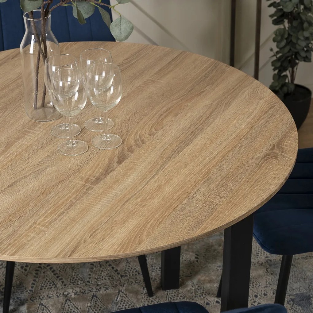 Kerek Étkezőasztal Sonoma Tölgy Színben. TEO 100 cm