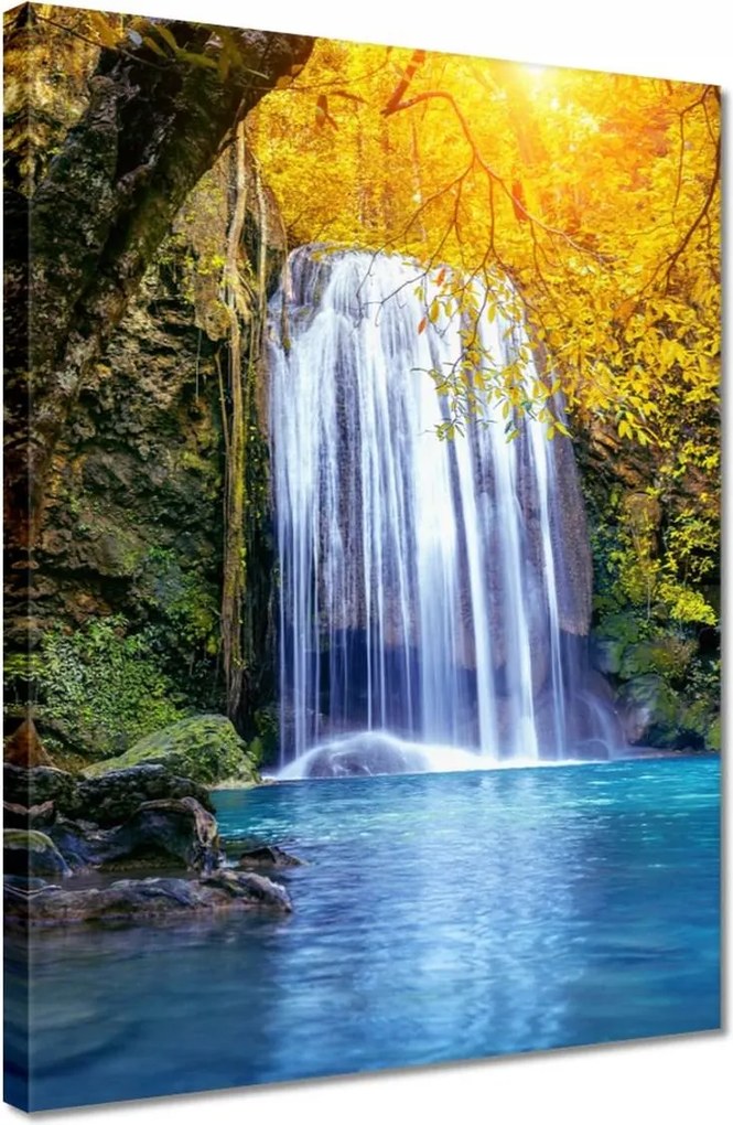 Vászonkép 30x40 Gyönyörű vízesés Kaszkád